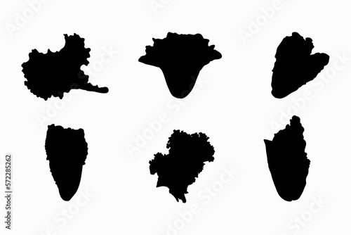 Set of silhouettes of lettuce vector design