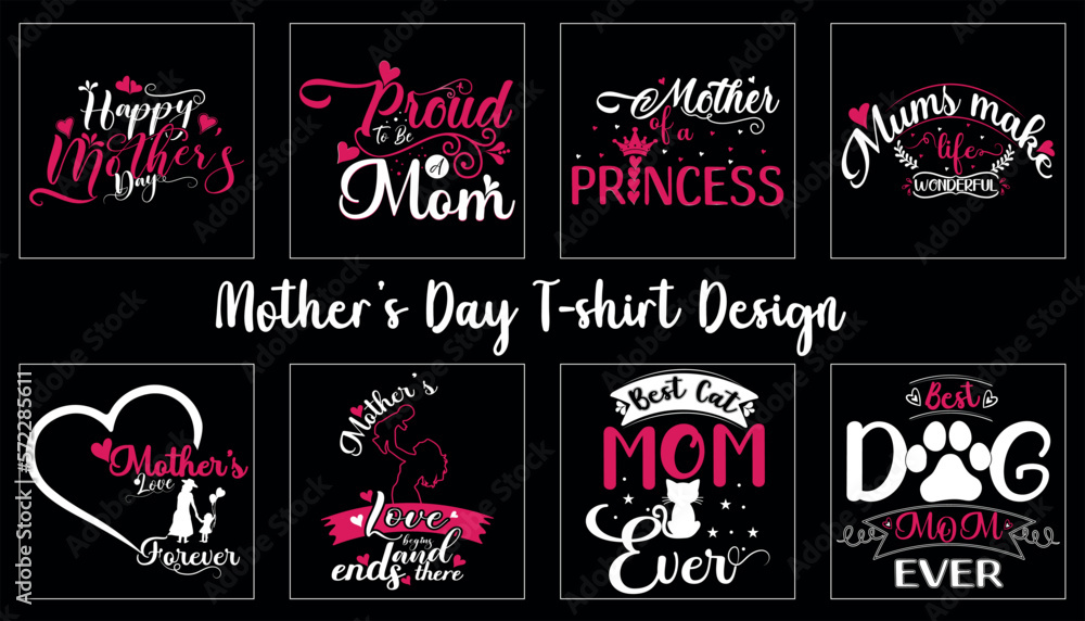 happy mothers day typography t shirt design. mothers day typography t shirt design 