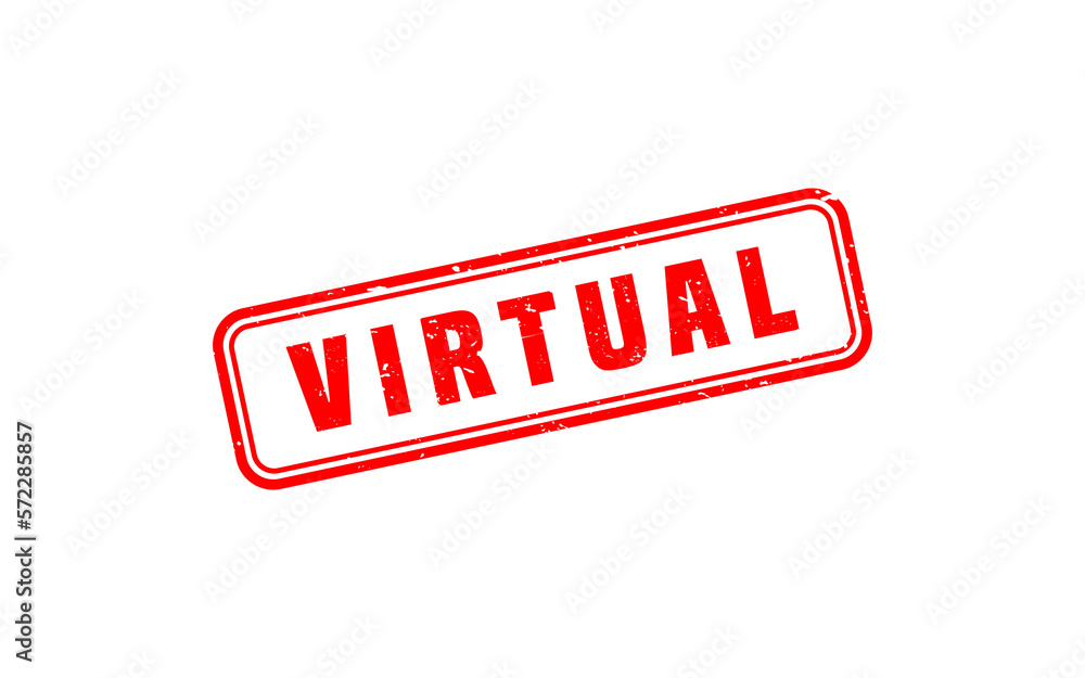 VIRTUAL rubber stamp with grunge style on white background VIRTUAL rubber stamp with grunge style on white background