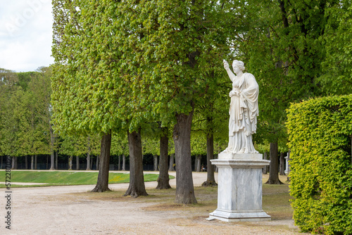 statue in the park of palace