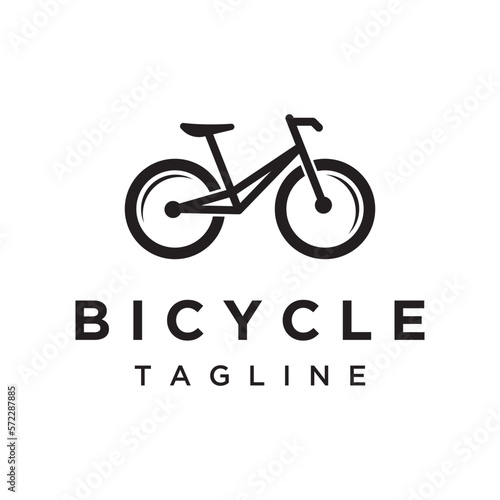 Bike geometric template logo creative design isolated background.Racing bike, competition, sport.