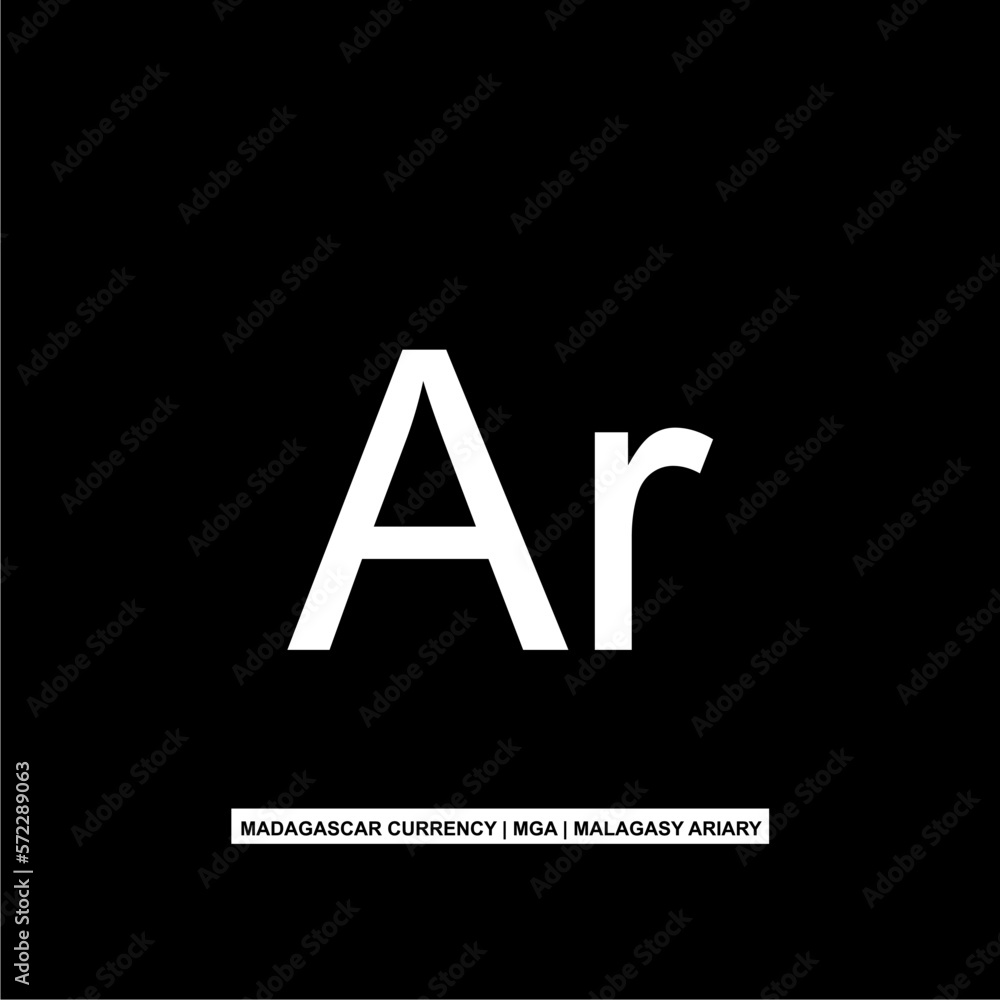 Madagascar Currency Symbol, Malagasy Ariary Icon, MGA Sign. Vector Illustration Madagascar Currency Symbol, Malagasy Ariary Icon, MGA Sign. Vector Illustration