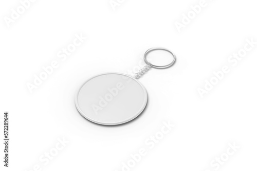 High Angle View of Round Keychain Transparent Background