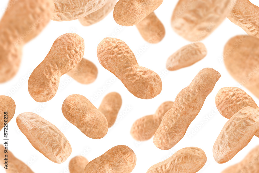 Levitation of peanuts isolated on transparent background. Levitation of peanuts isolated on transparent background.