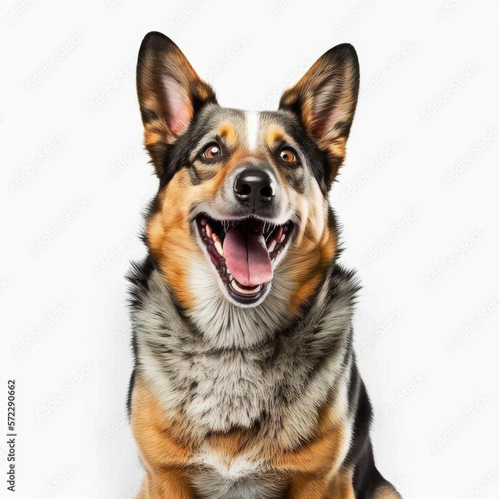 ai generated portrait of dog breed affenpoo cute happy excited smiling