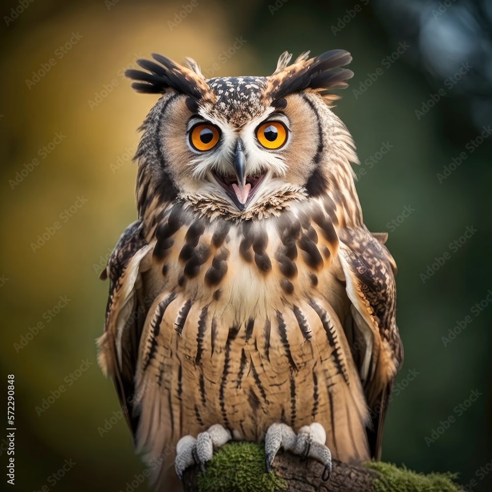 ai generated portrait of owl cute happy ai generated portrait of owl cute happy