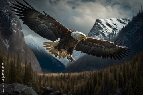 flying eagle created using AI Generative Technology