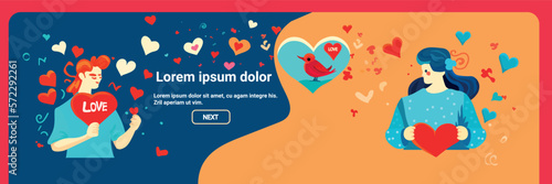 young women in love holding heart happy valentine day celebration relationship and romantic date concept