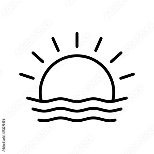 Sunshine icon. sign for mobile concept and web design. vector illustration