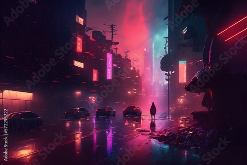 futuristic city created using AI Generative Technology © Pradeep