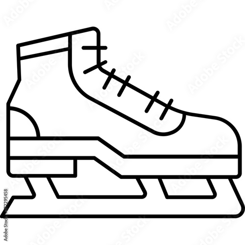 Ice blading Vector Icon fully editable

