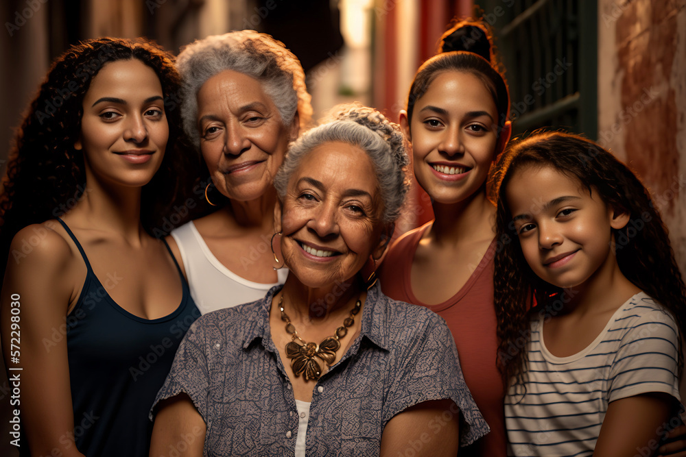 Brazilian Generations Group of Brazilian women, smiling, female generations, proud, family ...