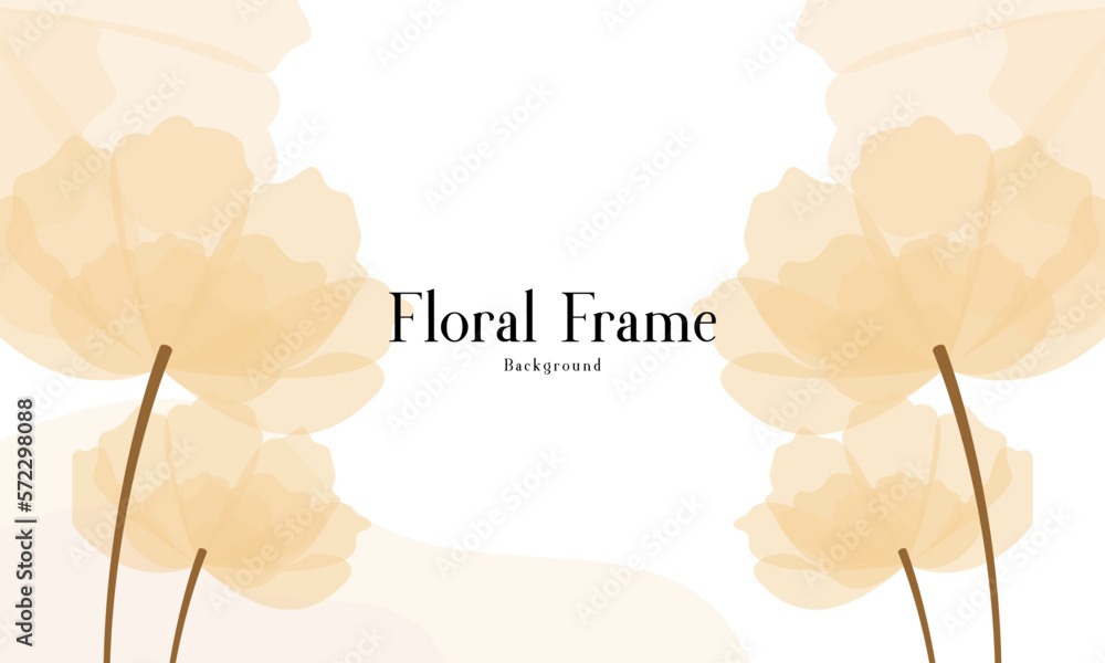 Beautiful Vintage Floral Frame Background