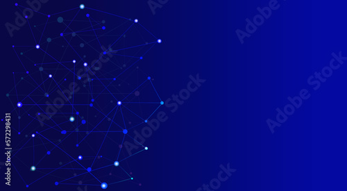 Global network connection concept. Big data visualization. Social network communication in the global computer networks. Internet technology. Business. Science. 