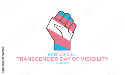 International Transgender Day of Visibility vector, World sexual health day, Third gender day, Concept of gender, Transgender Day of Visibility Poster, March 31, International Transgender Day