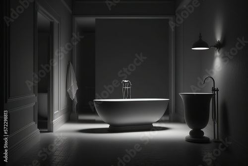 modern bathroom dark light interior design