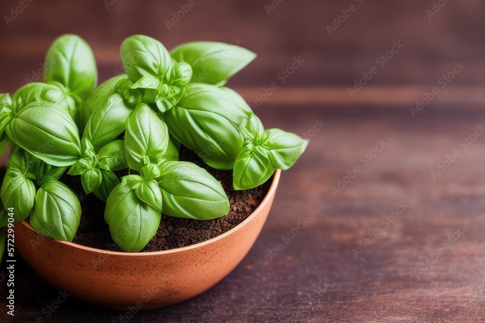 Fresh and Flavorful Organic Basil Plant in a Rustic Terracotta Pot, Thriving in Nutrient-Rich Soil Dirt - Perfect for Summer Recipes and Home Cooking Fresh and Flavorful Organic Basil Plant in a Rustic Terracotta Pot, Thriving in Nutrient-Rich Soil Dirt - Perfect for Summer Recipes and Home Cooking