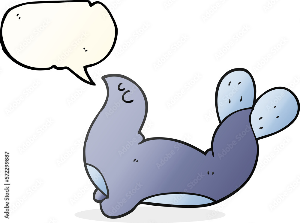 speech bubble cartoon seal speech bubble cartoon seal