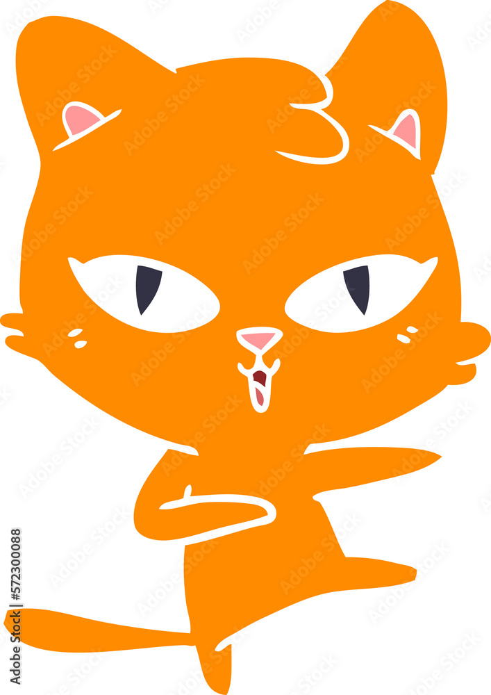 flat color style cartoon cat flat color style cartoon cat