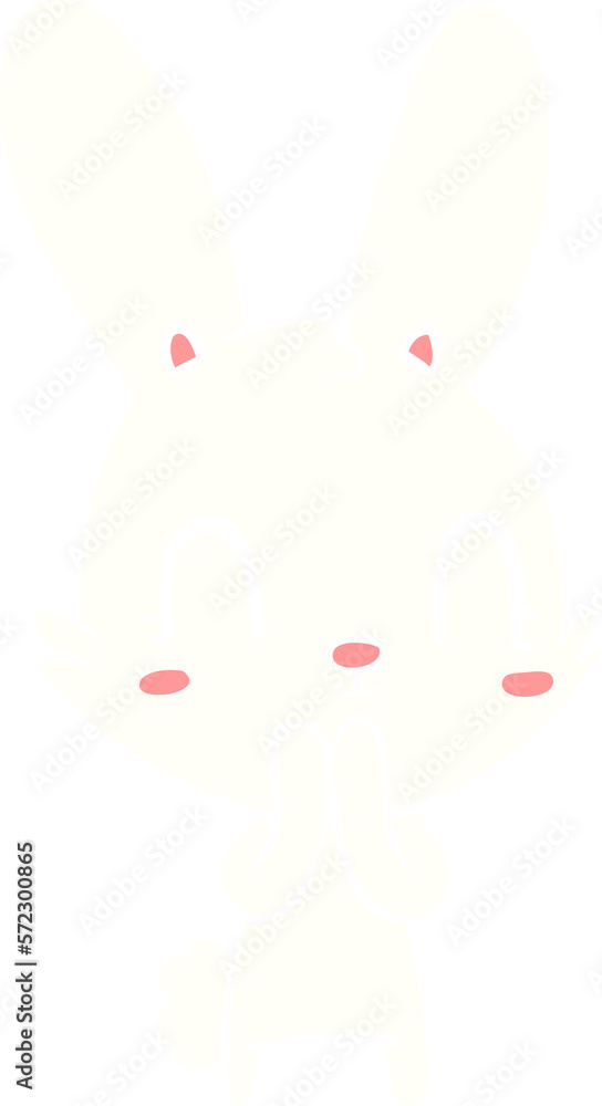 cute flat color style cartoon rabbit cute flat color style cartoon rabbit