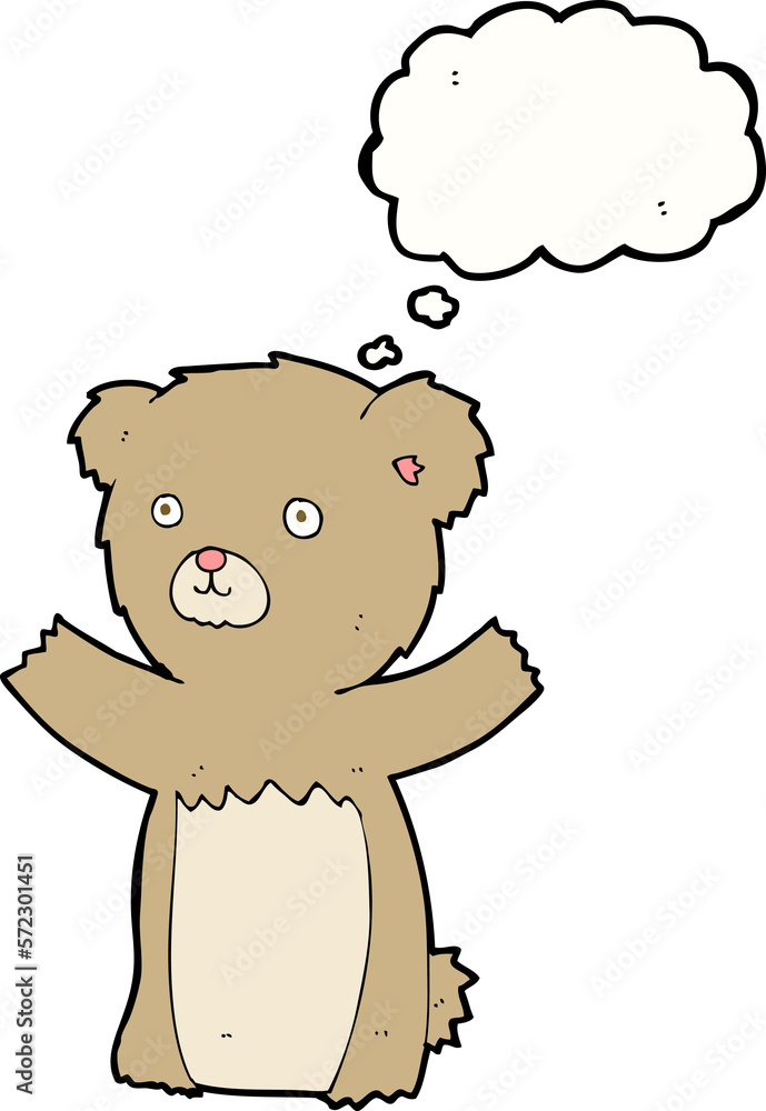 cartoon teddy bear with thought bubble cartoon teddy bear with thought bubble