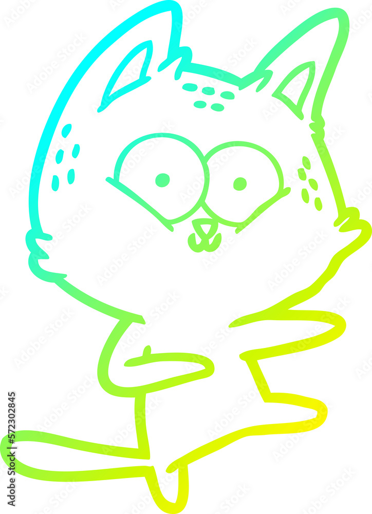 cold gradient line drawing cartoon cat dancing cold gradient line drawing cartoon cat dancing
