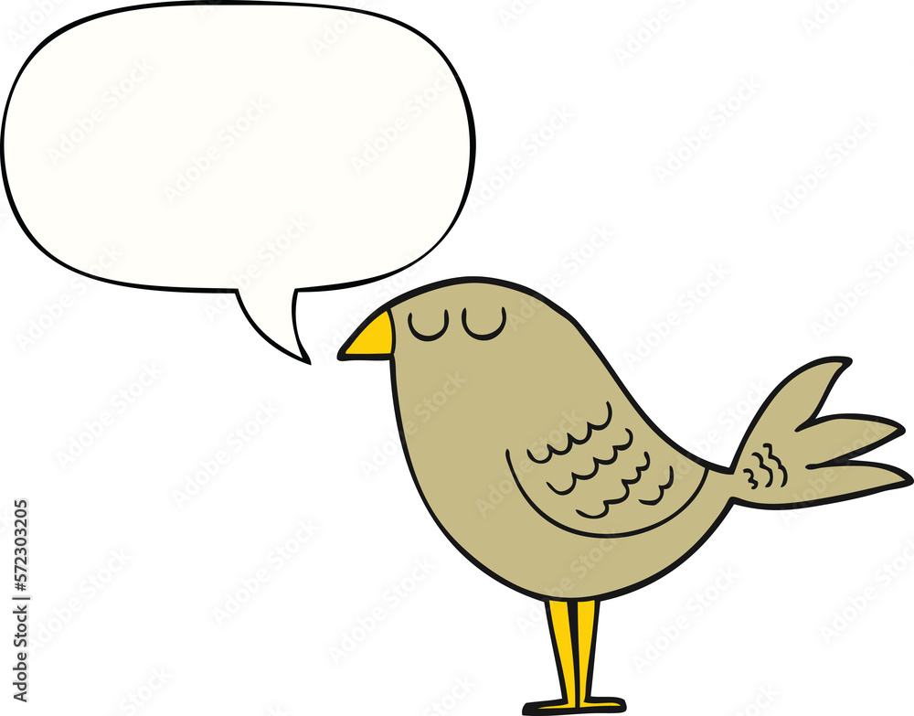 cartoon bird and speech bubble cartoon bird and speech bubble