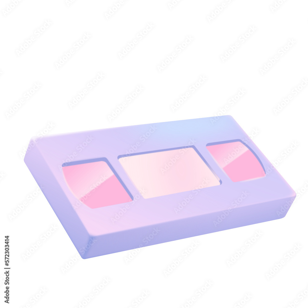 Minimal Pastel Video Tape with a 3D Twist. Vintage 90s cassette retro illustration. Minimal Pastel Video Tape with a 3D Twist. Vintage 90s cassette retro illustration.