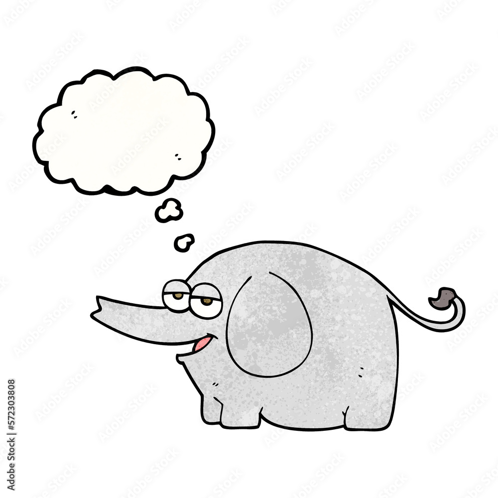 thought bubble textured cartoon elephant squirting water thought bubble textured cartoon elephant squirting water