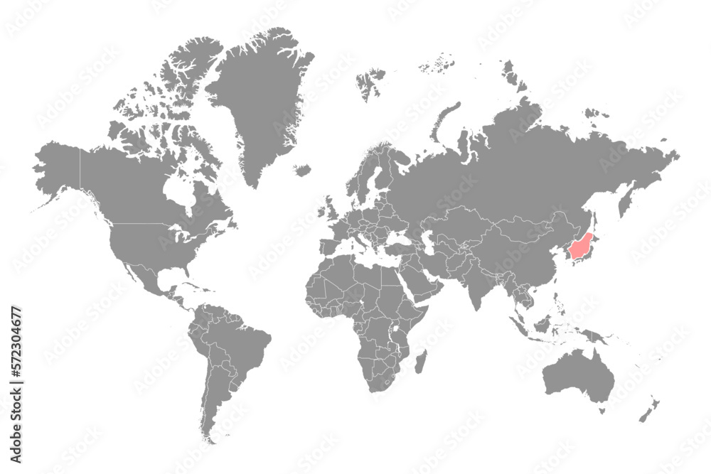 Sea of Japan on the world map. Vector illustration. Sea of Japan on the world map. Vector illustration.