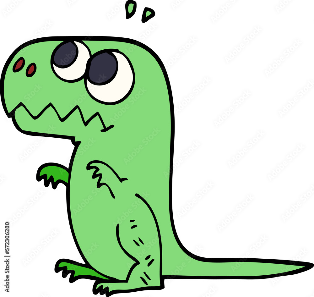 Naklejka premium cartoon doodle prehistoric dinosaur