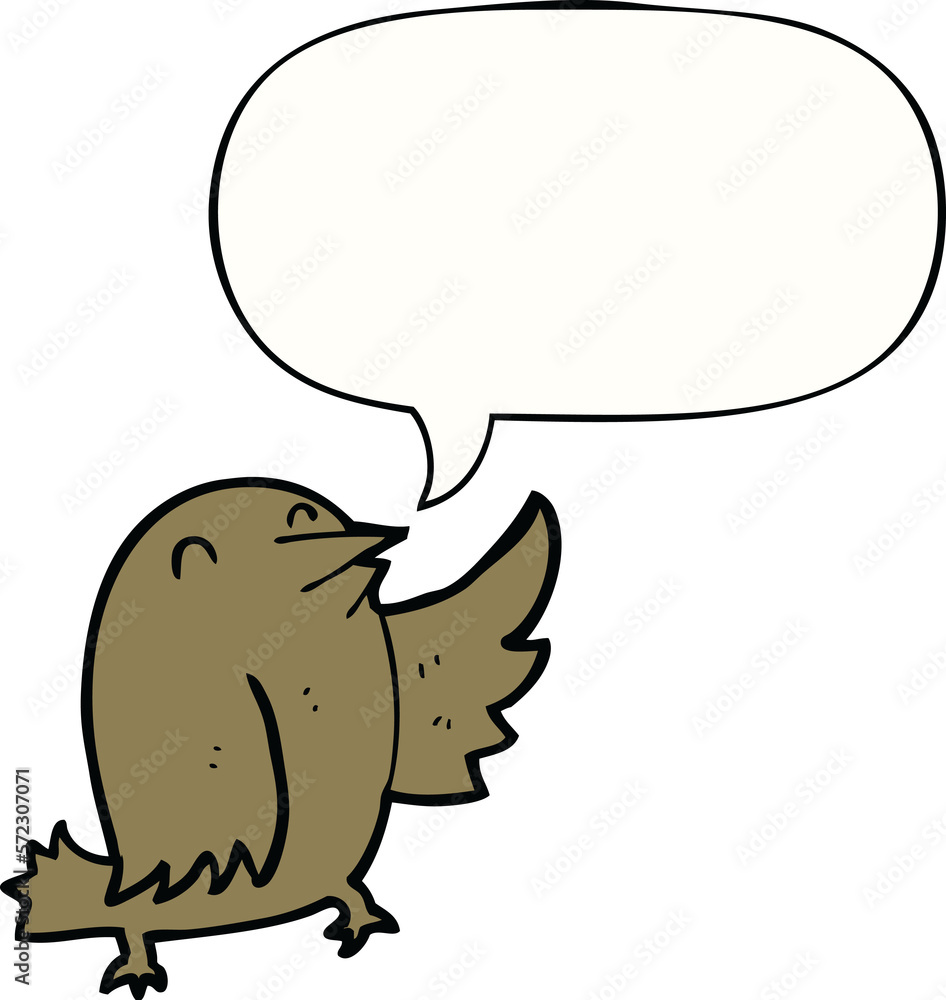 cartoon bird and speech bubble cartoon bird and speech bubble