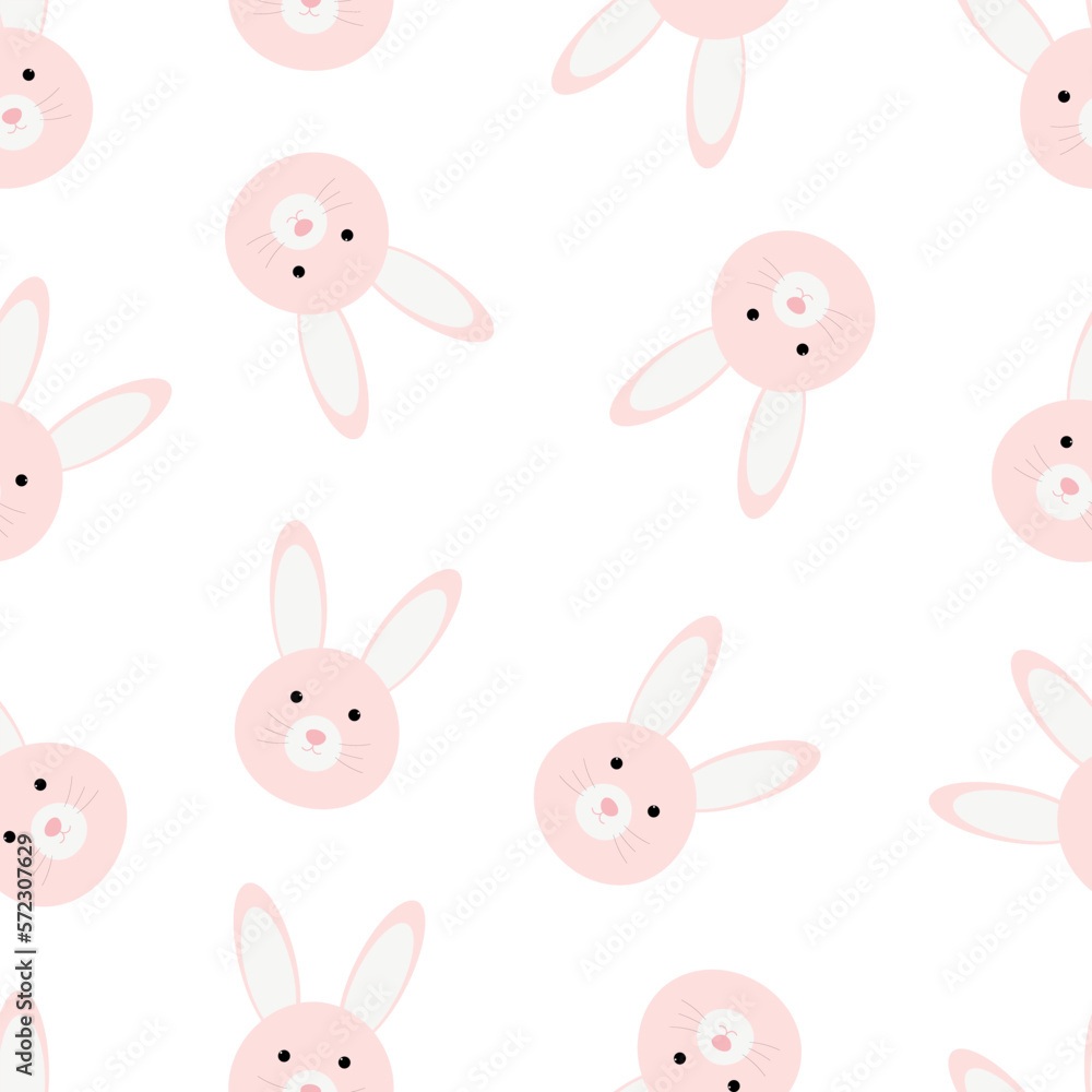 Seamless pattern pink Bunny vector illustration Seamless pattern pink Bunny vector illustration