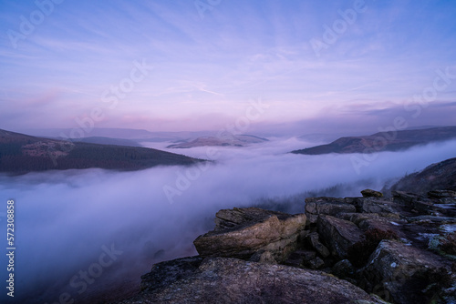 Wallpaper Mural Bamford Edge sunrise cloud inversion in the Peak District National Park, UK. Torontodigital.ca