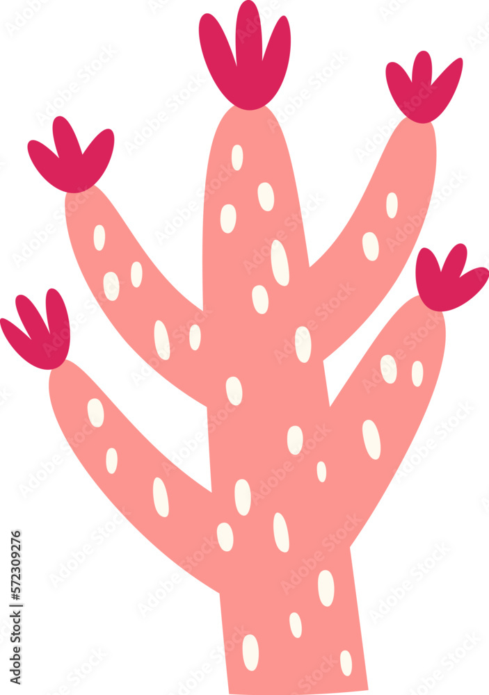 Hand drawn abstract cacti flat icon Hand drawn abstract cacti flat icon