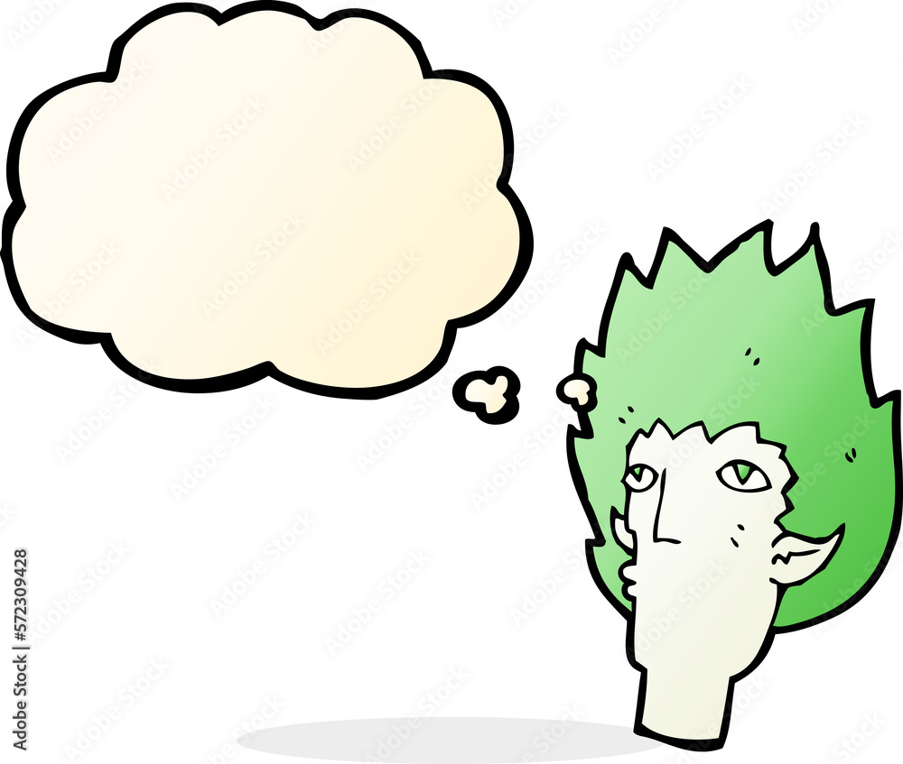 cartoon vampire face with thought bubble cartoon vampire face with thought bubble