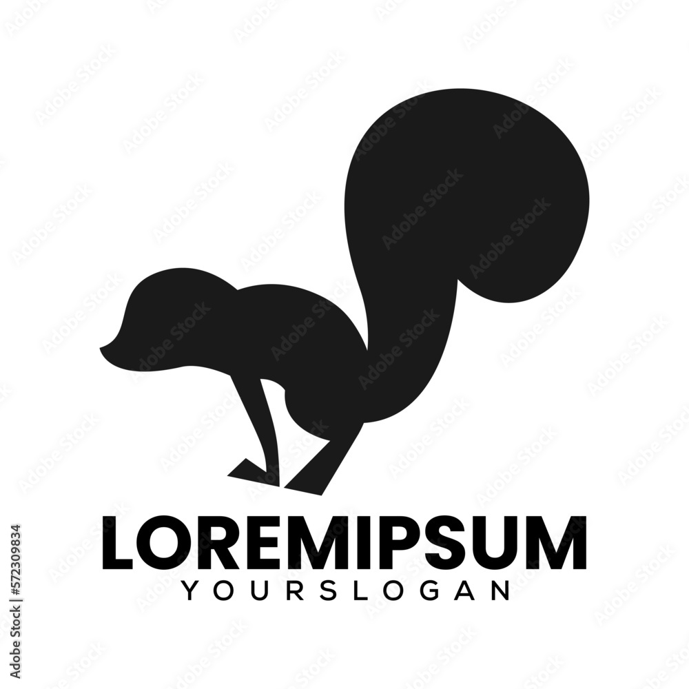squirrel logo design template vector squirrel logo design template vector