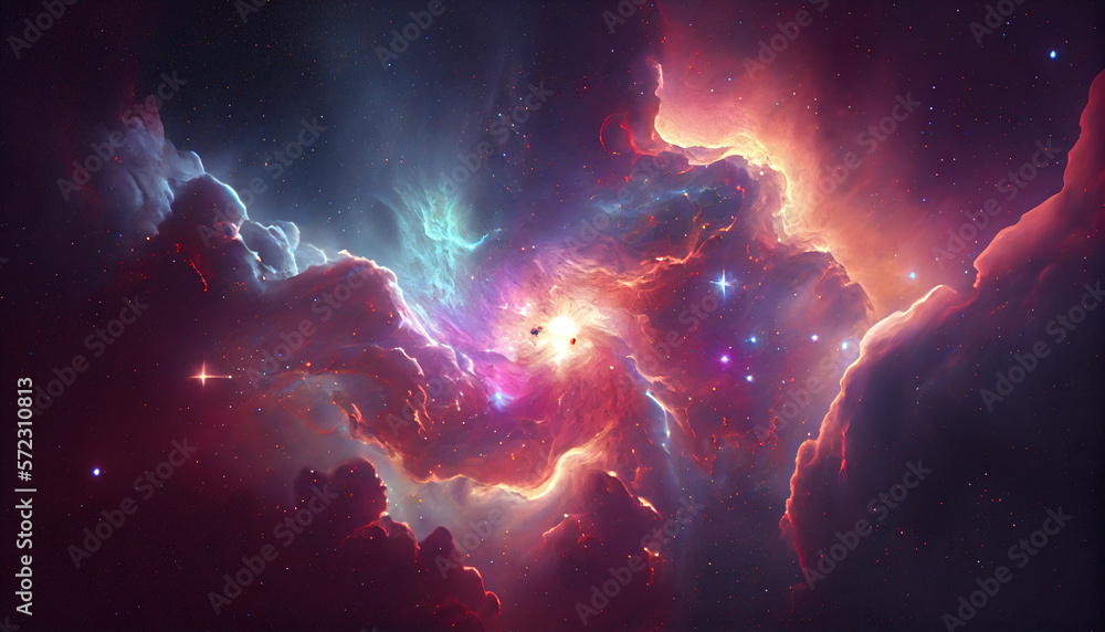 A Universe Filled with Stars, Nebula and Galaxy. Generative ai A Universe Filled with Stars, Nebula and Galaxy. Generative ai