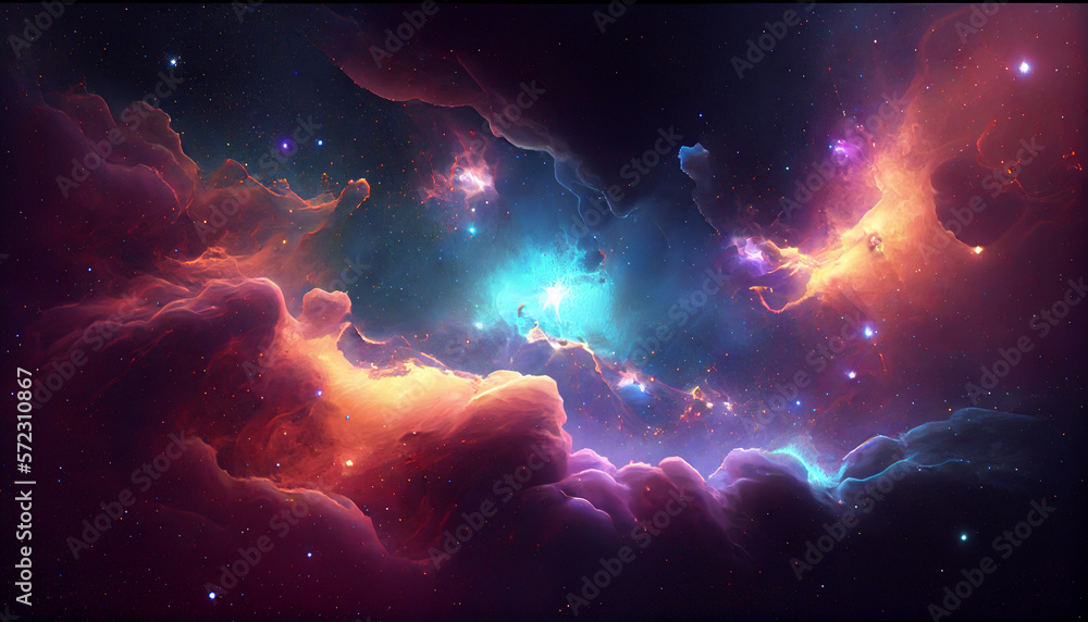 A Universe Filled with Stars, Nebula and Galaxy. Generative ai A Universe Filled with Stars, Nebula and Galaxy. Generative ai