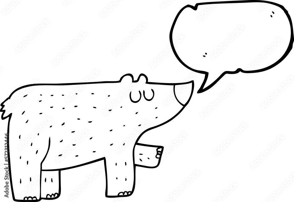 speech bubble cartoon bear speech bubble cartoon bear