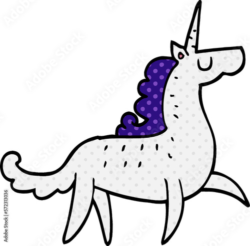 cartoon doodle unicorn