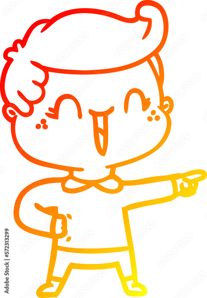 warm gradient line drawing cartoon laughing boy pointing warm gradient line drawing cartoon laughing boy pointing