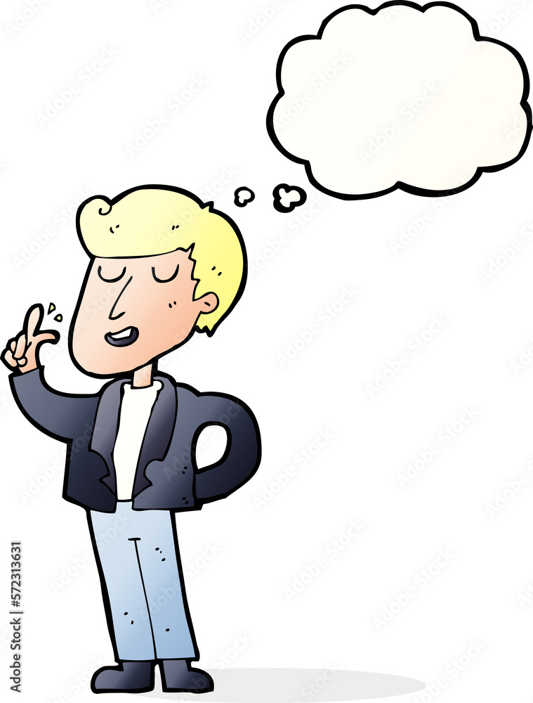 cartoon cool guy snapping fingers with thought bubble cartoon cool guy snapping fingers with thought bubble