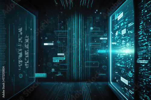 Communication technology for internet business. Global world network and telecommunication on earth cryptocurrency and blockchain and IoT. Generative AI