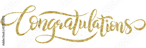 Congratulations png illustration of beautiful lettering gold color sparkling, suitable for celebrations, greetings, brochures, promos, cards, post, etc