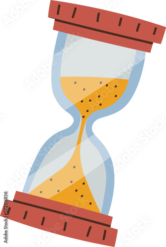 Old elegant sand table watch flat icon