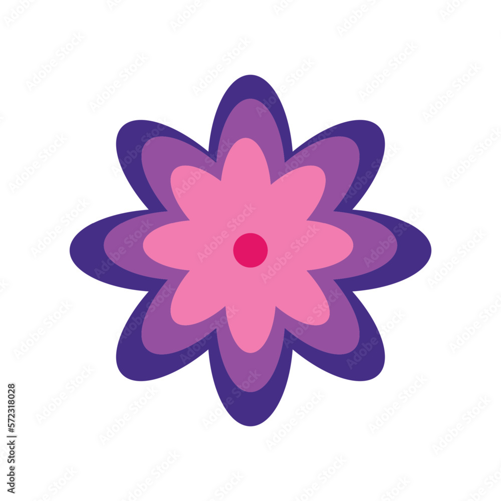 funny bright modern hippie flower vector illustration funny bright modern hippie flower vector illustration