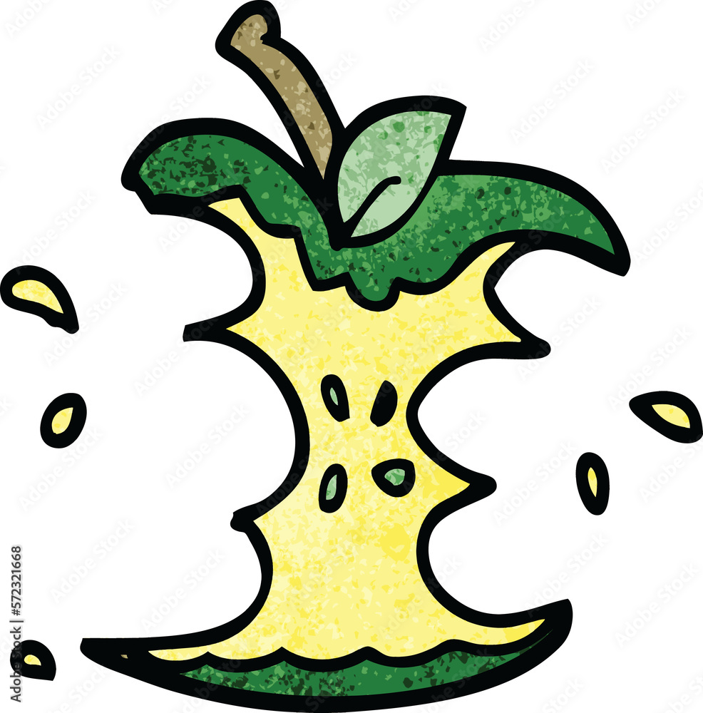 cartoon doodle juicy bitten apple cartoon doodle juicy bitten apple