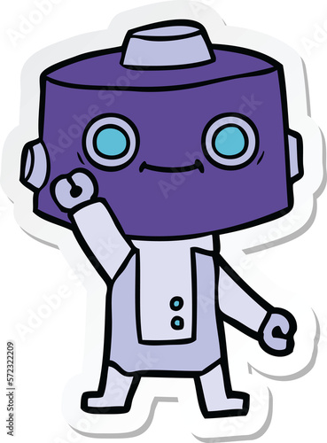 sticker of a cartoon robot