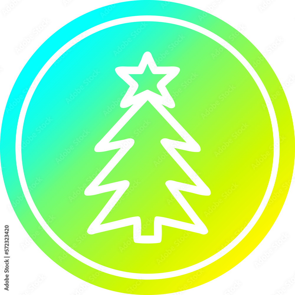 christmas tree circular in cold gradient spectrum christmas tree circular in cold gradient spectrum